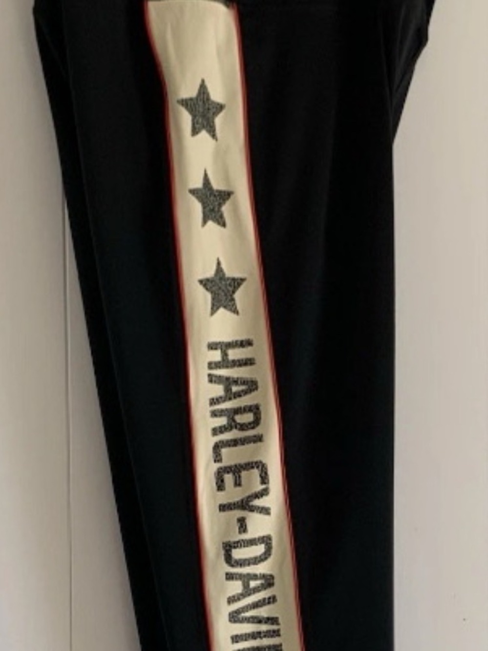 Harley Davidson Women’s 2XL Track Pants Black Side Stripe Logo Biker